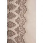 Light Linen Curtain with Organza and Gothic Embroidery in the Luxury Centre - Marinella Viadurini