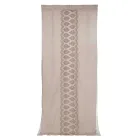 Light Linen Curtain with Organza and Gothic Embroidery in the Luxury Centre - Marinella Viadurini