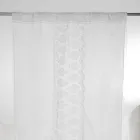 Retro Light Linen Curtain with Organza and Italian Luxury Embroidery - Marinella Viadurini