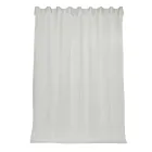 Curtain in White or Retro Light Linen and Organza with Luxury Ties - Karnak Viadurini