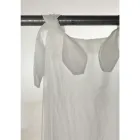 Curtain in White or Retro Light Linen and Organza with Luxury Ties - Karnak Viadurini