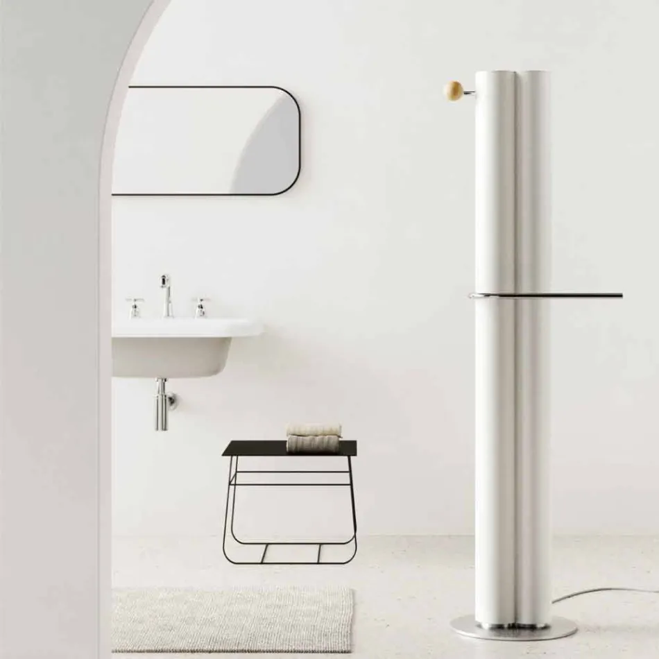 Vertical Design Bathroom Radiator Electric Floor 450 Watt - Ottolungo Viadurini