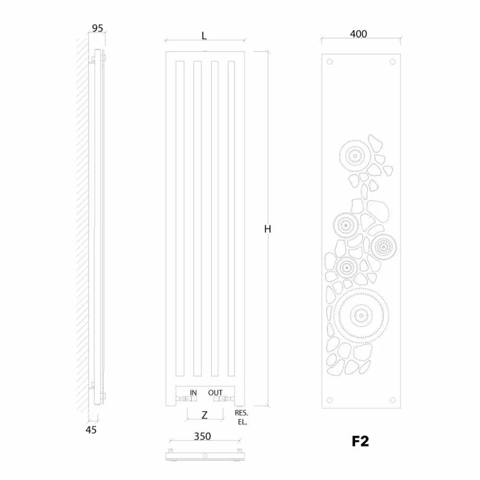 Modern Hydraulic Colorful Design Thermowell New Dress by Scirocco H Viadurini