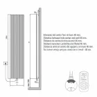Vertical Design Electric Wall Radiator in Steel 900 W - 1000 Queues Viadurini