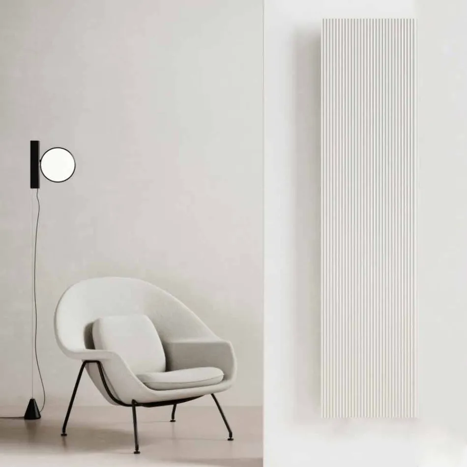 Vertical Design Electric Wall Radiator in Steel 900 W - 1000 Queues Viadurini
