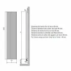 Vertical Design Hydraulic Wall Radiator in Steel 900 W - 1000 Queues Viadurini