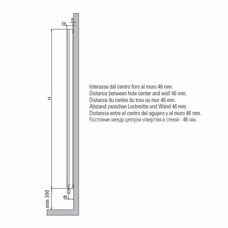 Electric Wall Radiator Design in Modern Aluminium 1000 W - 100 Queues Viadurini