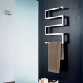 Chrome electric radiator Snake by Scirocco H, modern design