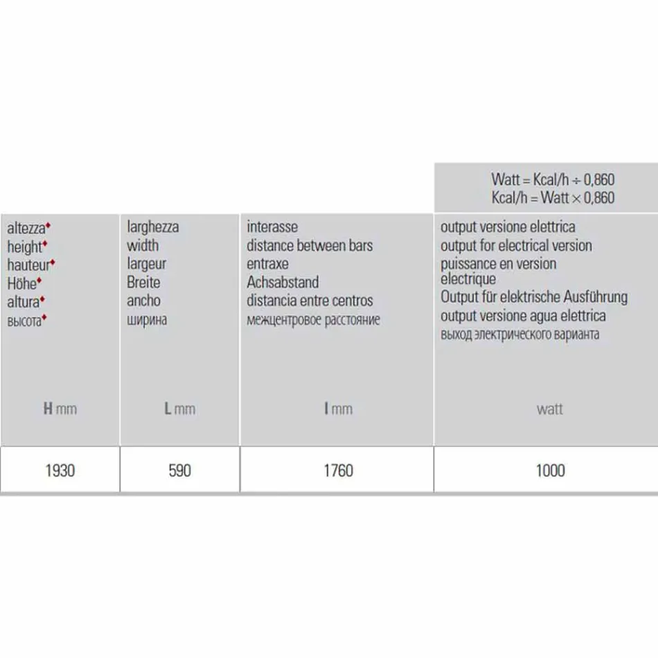 Design Electric Radiator for Lounge or Bathroom with 1000 W Led - Shine Viadurini