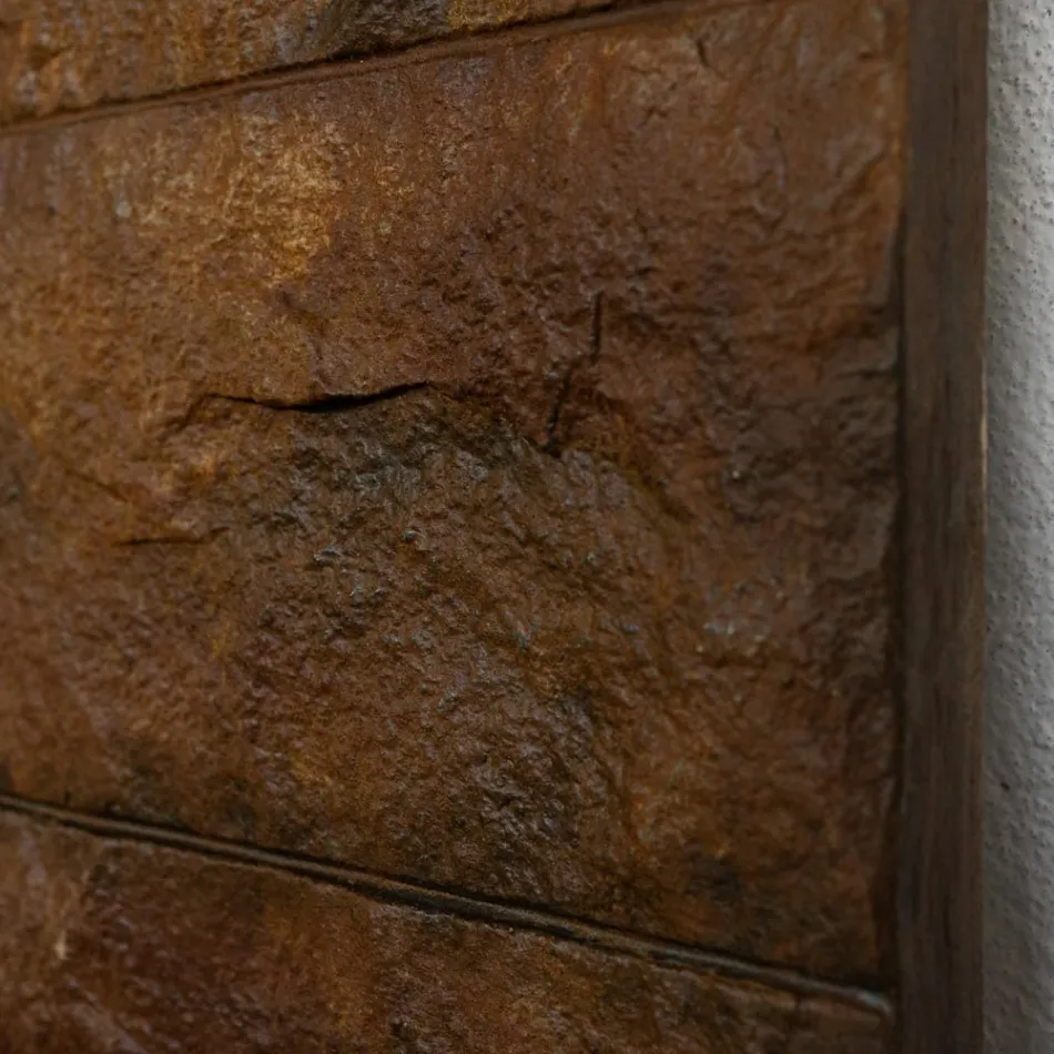 Electric radiator with Corten finish in Italian marble powder - Terraa Viadurini