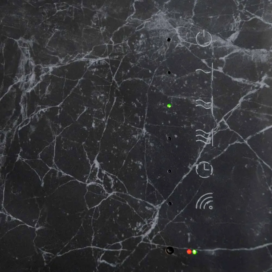 Electric tempered glass radiator with Jonny stone finish Viadurini