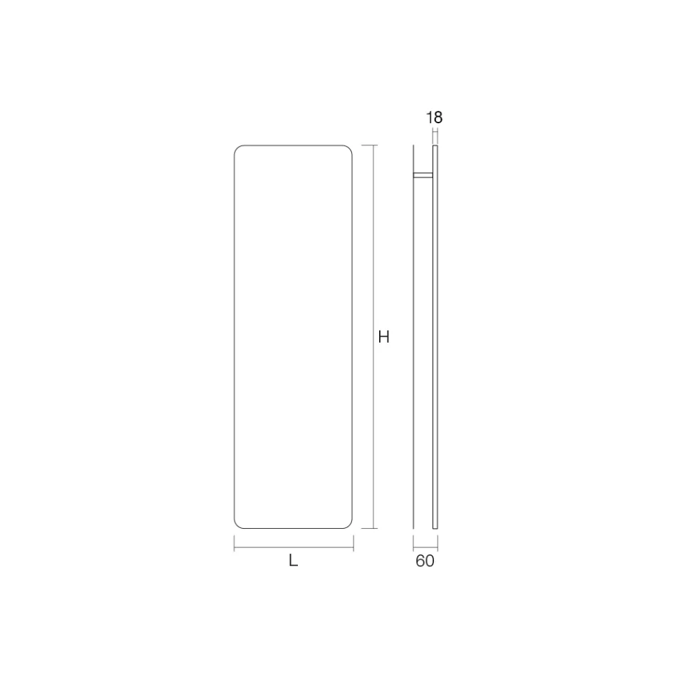Electric Radiator Made of Glass and Aluminium Made in Italy - Glaze Viadurini