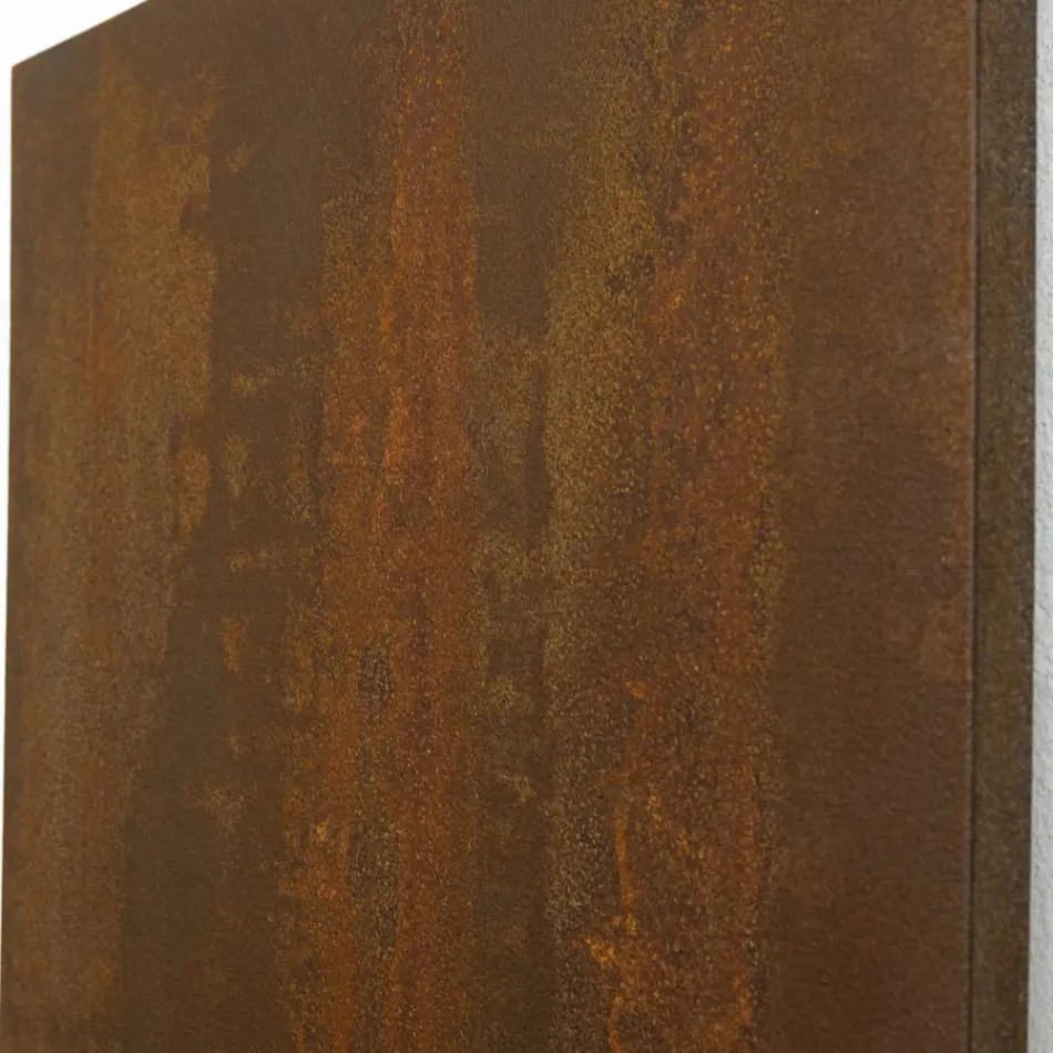 Hybrid radiator with Corten finish in Italian marble powder - Queues Viadurini