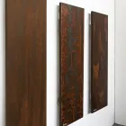 Hybrid radiator with Corten finish in Italian marble powder - Queues Viadurini