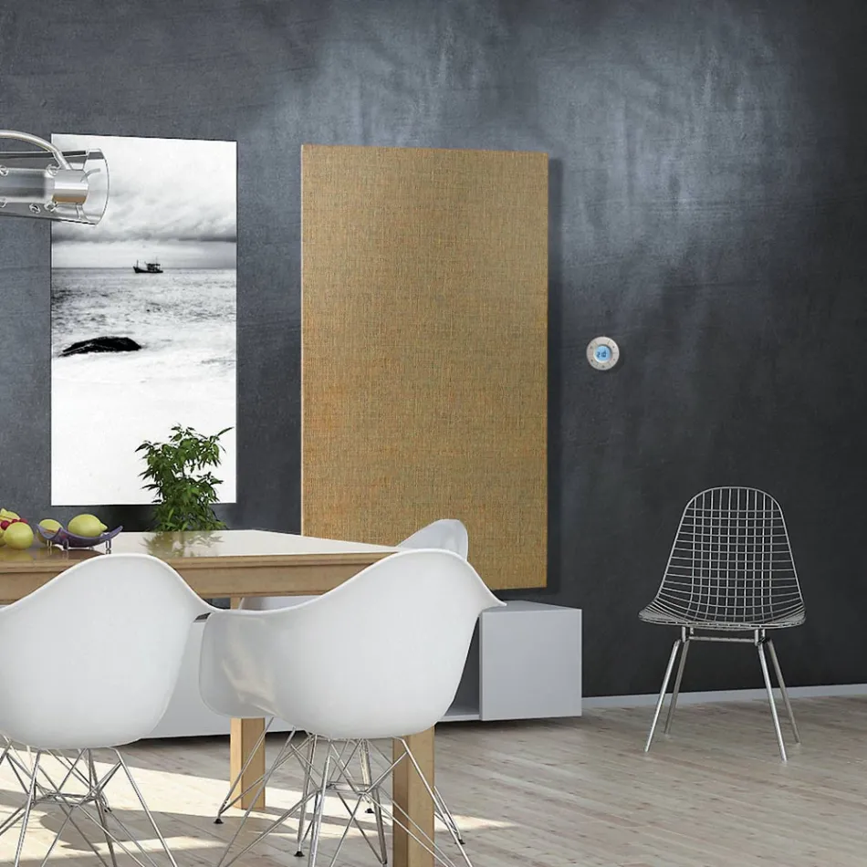 Hybrid radiator in Italian Marble Powder with Thermostat - Texturee Viadurini