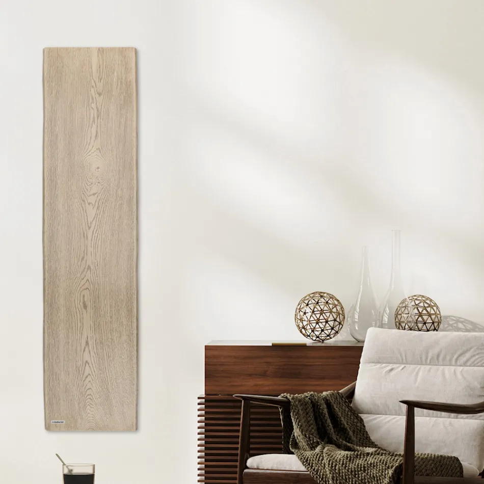 Hybrid radiator in Italian marble powder with wood effect - Wood50 Viadurini