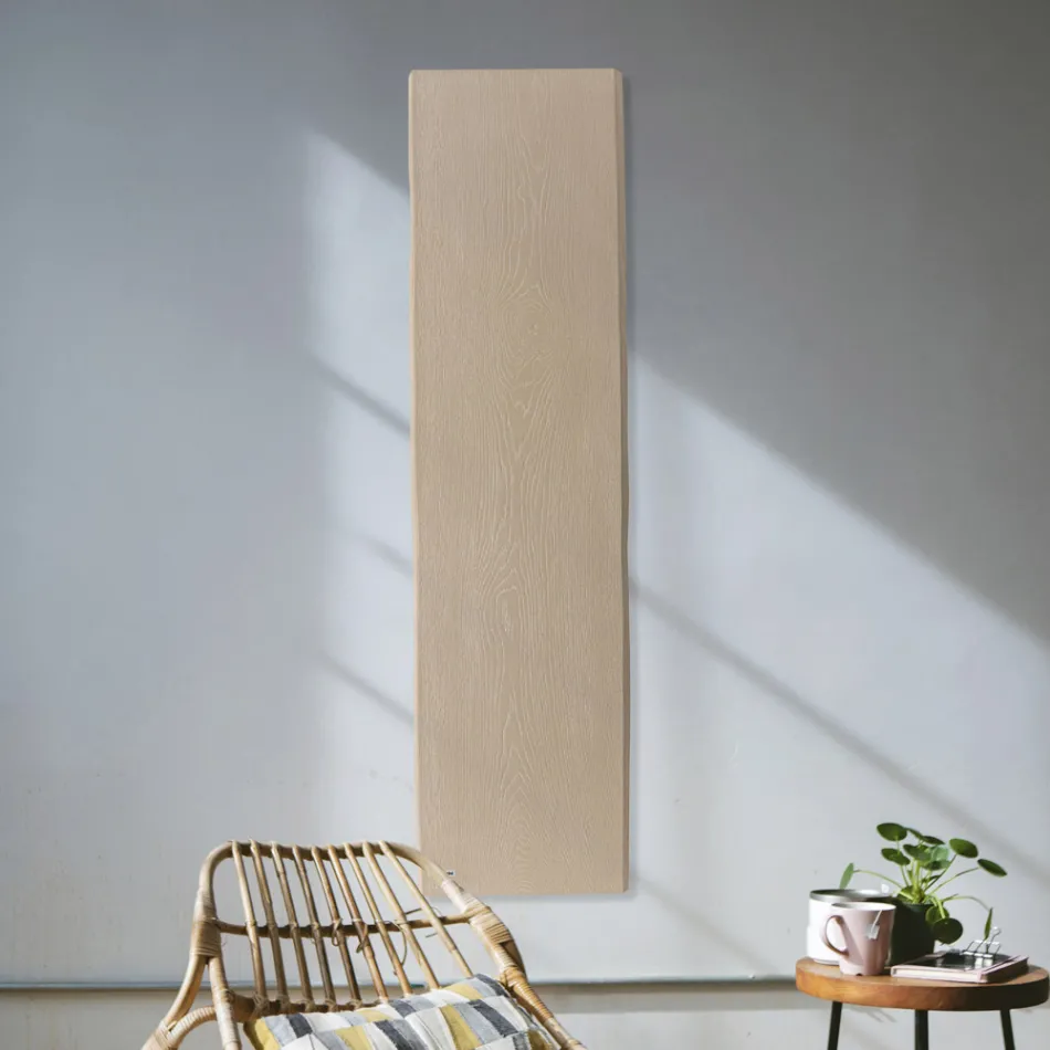 Hybrid radiator in Italian marble powder with wood effect - Wood50 Viadurini