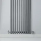 Hydraulic radiator with horizontal collectors in carbon steel - cherries Viadurini