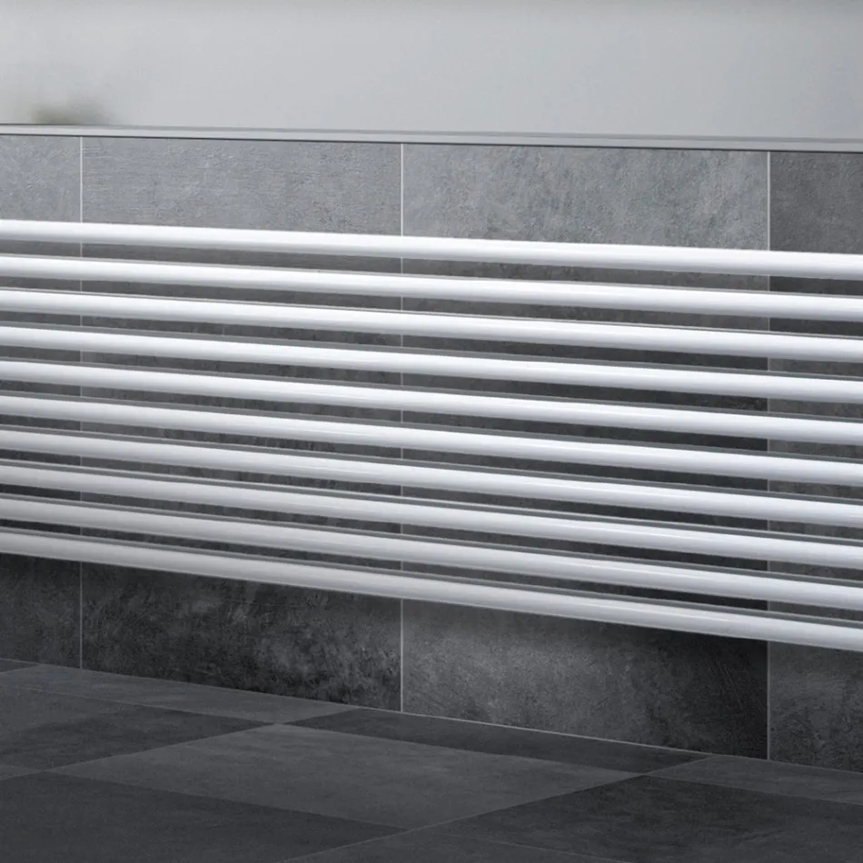 Hydraulic Radiator with Double Series of Horizontal Elements Made in Italy - Strega Viadurini