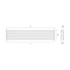 Hydraulic Radiator with Single Square Section Elements Made in Italy - Nougat Viadurini