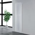 Hydraulic Radiator with Flat Elements in Traffic White Steel - Plum