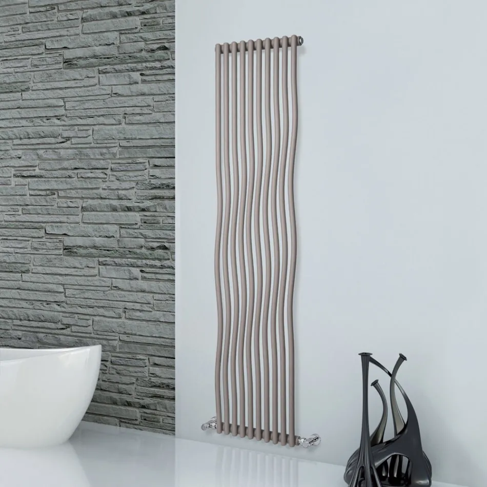 Hydraulic Radiator with Curved Vertical Elements Made in Italy - Ribes Viadurini