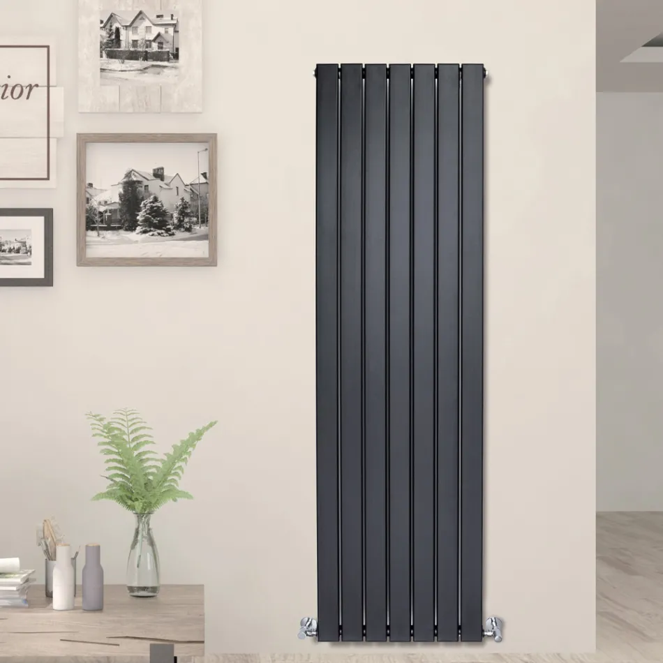Hydraulic Radiator with Single Series of Flat Elements Made in Italy - Zabaione Viadurini