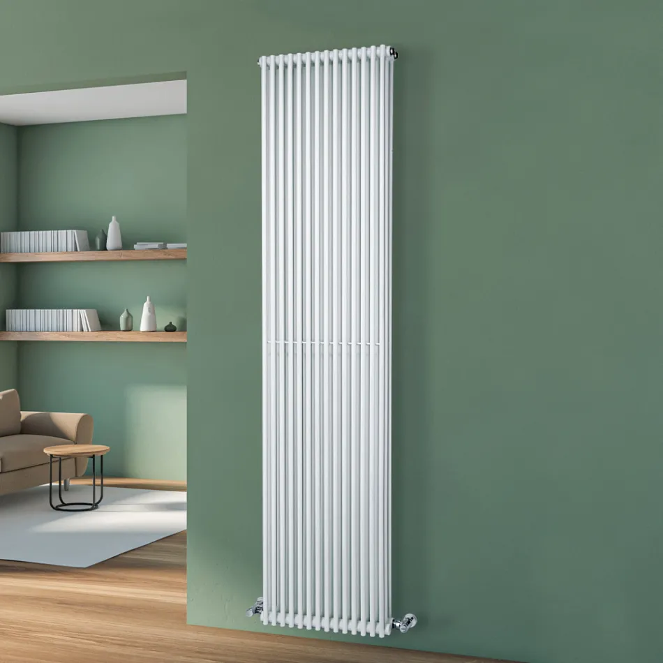 Hydraulic Radiator with Triple Set of Vertical Elements Made in Italy - Cenci Viadurini