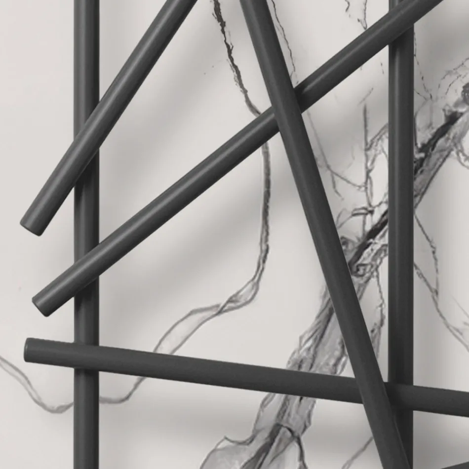 Steel Hydraulic Radiator with Round Section Pipes Made in Italy - Random Viadurini