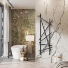 Steel Hydraulic Radiator with Round Section Pipes Made in Italy - Random Viadurini