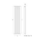 Hydraulic Radiator in Steel Traffic White Finish Made in Italy - Cup Viadurini