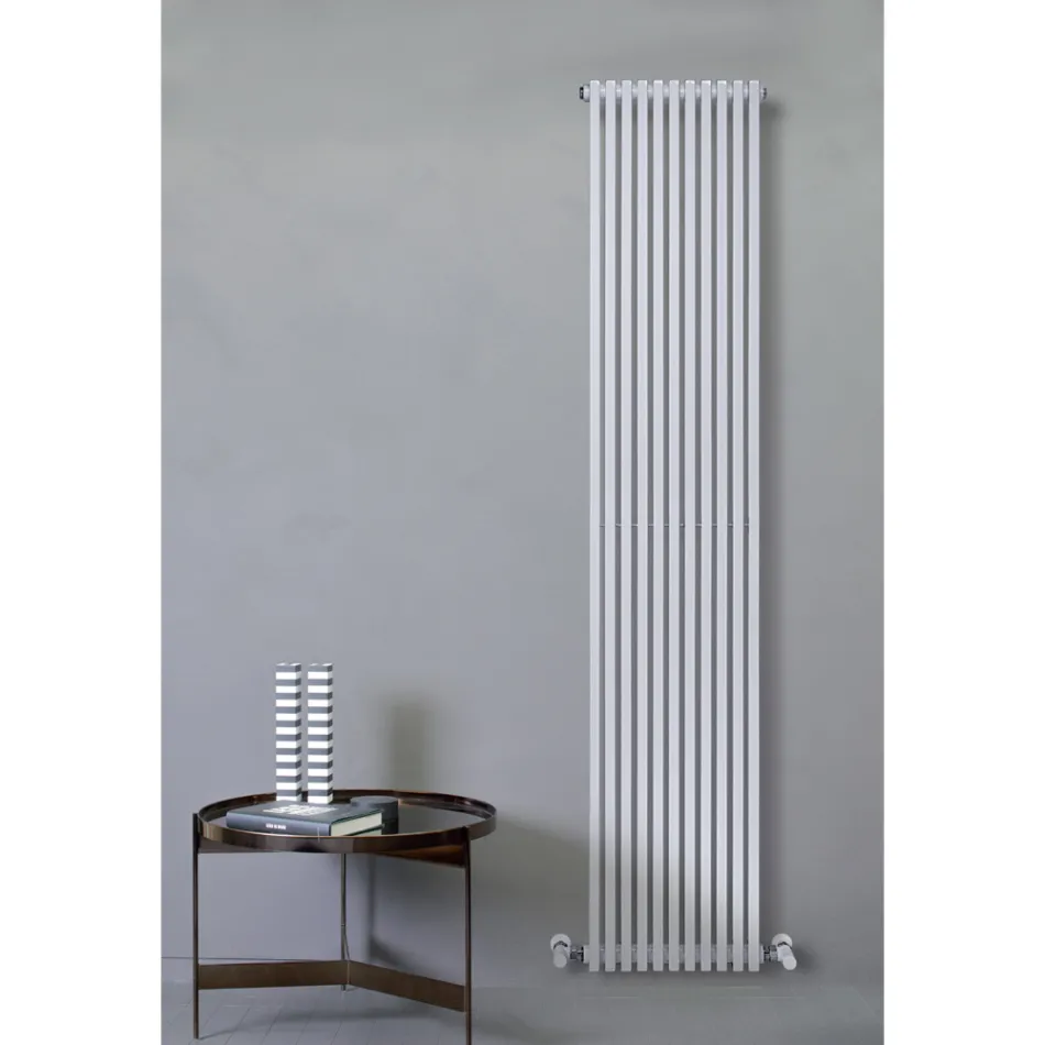 Steel Hydraulic Radiator with Traffic White Finish Made in Italy - Coppa Viadurini