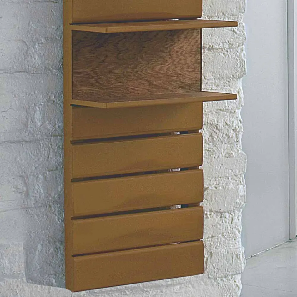 Hydraulic steel heating, oak shelves, Utility Scirocco H Viadurini