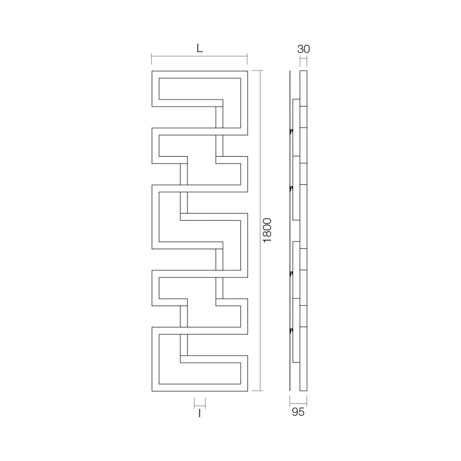 Hydraulic Radiator Made in Stainless Steel Made in Italy - Oven Viadurini
