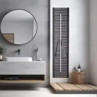 Carbon Steel Radiator with Towel Rail Made in Italy - Lux Viadurini