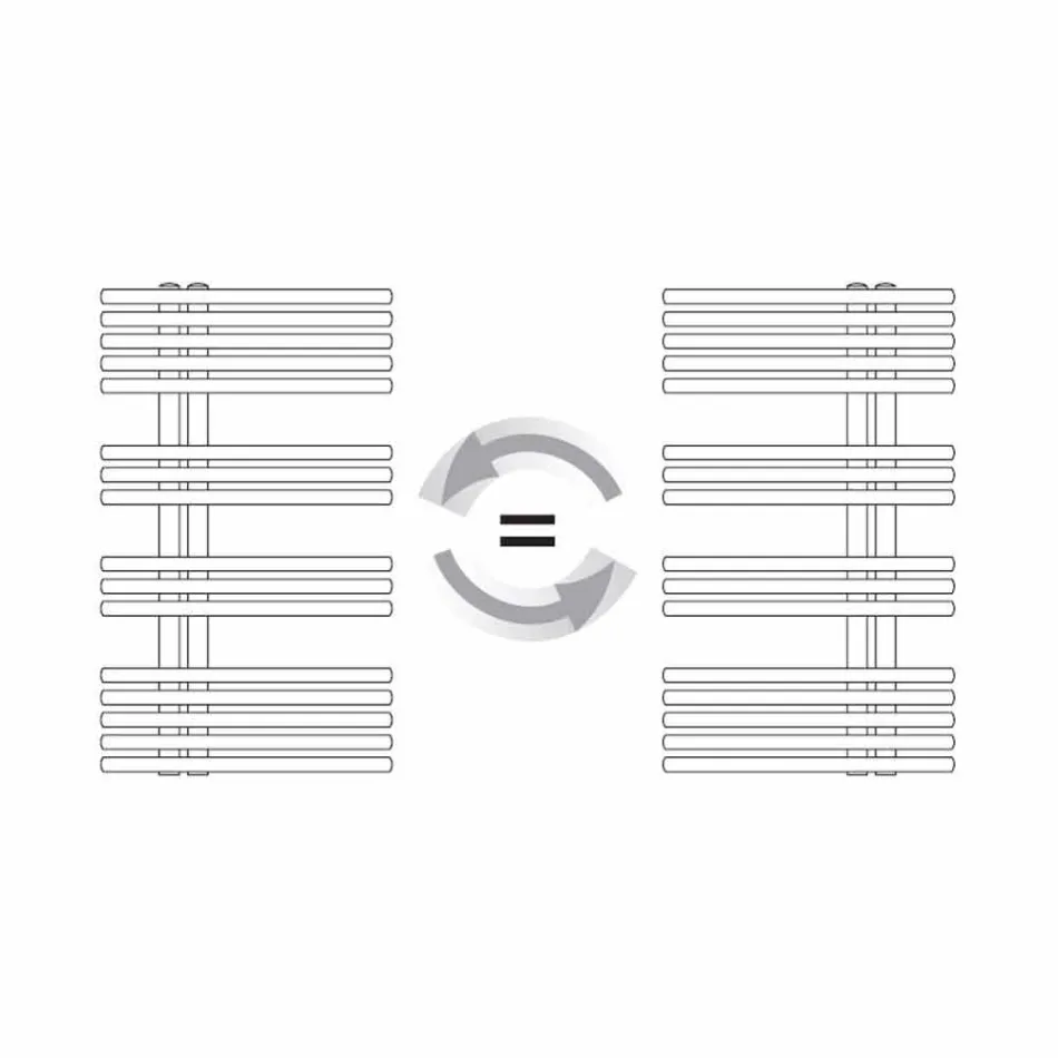 Radiator Chrome Towel Warmer in Steel Hydraulic Design 483 W - Pavone Viadurini