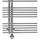 Electric heated towel rail in chromed steel design 700 W - Peacock Viadurini