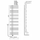 Electric heated towel rail in chromed steel design 700 W - Peacock Viadurini