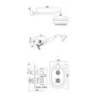 Vintage Design Built-in Shower Thermostatic in Brass Made in Italy - Elisea Viadurini