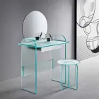 Makeup Dressing Table with Mirror and Glass Drawer 3 Finishes - Salvie Viadurini