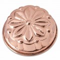 Round Hand Tinned Copper Cake Pan with Flower Decoration 28 cm - Gianmattia
