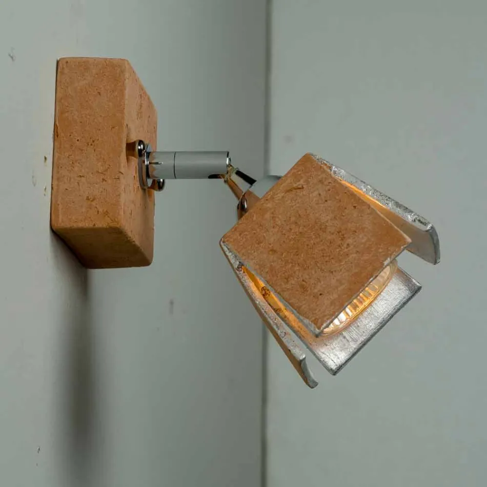 Toscot Piastra handmade terracotta wall sconce 1 directional light Viadurini