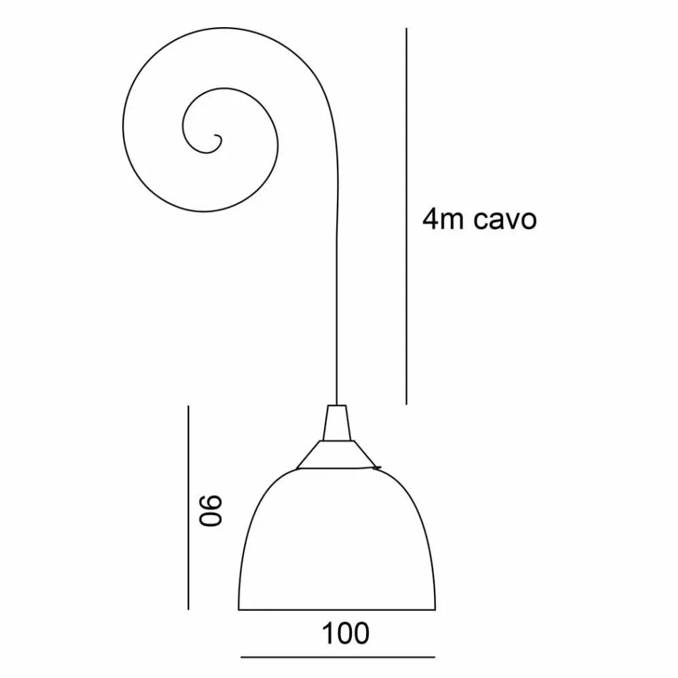 Toscot Apuane terracotta pendant light Viadurini