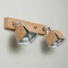 Toscot Piastra handmade terracotta wall sconce 2 directional lights Viadurini