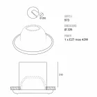 Toscot Battersea large built-in lighthouse Ø22,5 cm made in Tuscany Viadurini