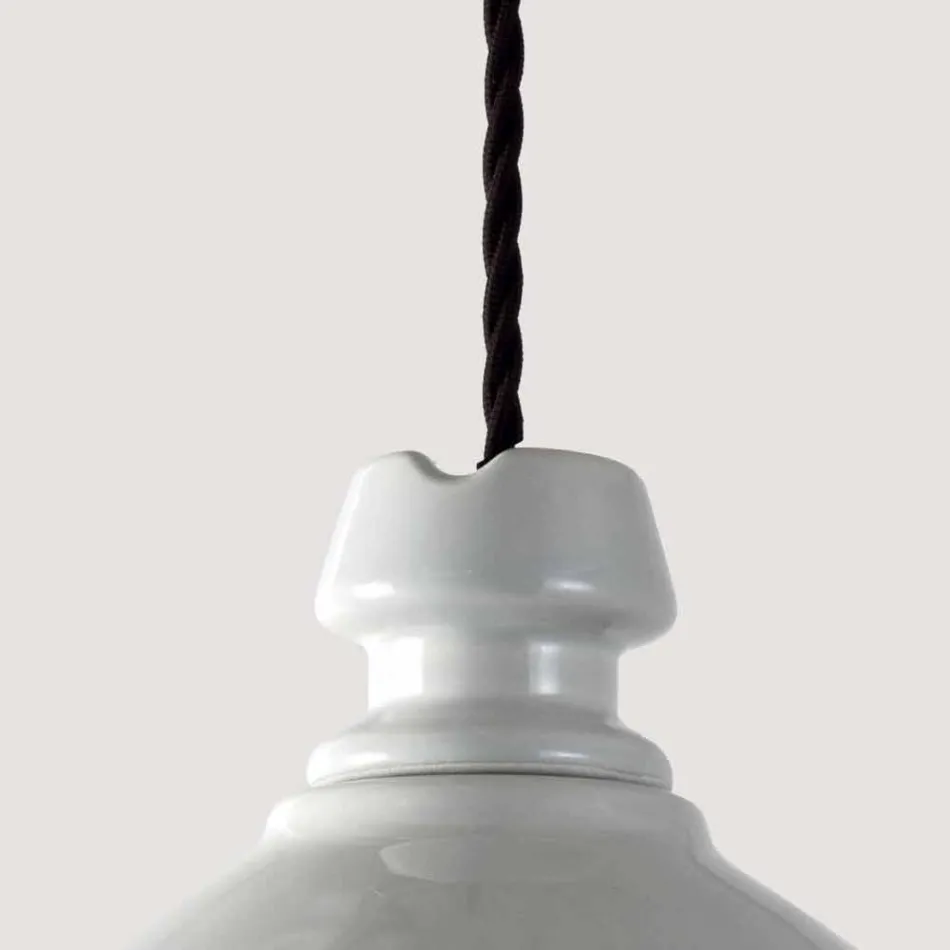 Toscot Battersea white ceramic hanging lamp Viadurini
