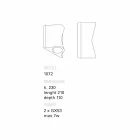 Toscot Lido applique exterior / interior design handmade in Italy Viadurini