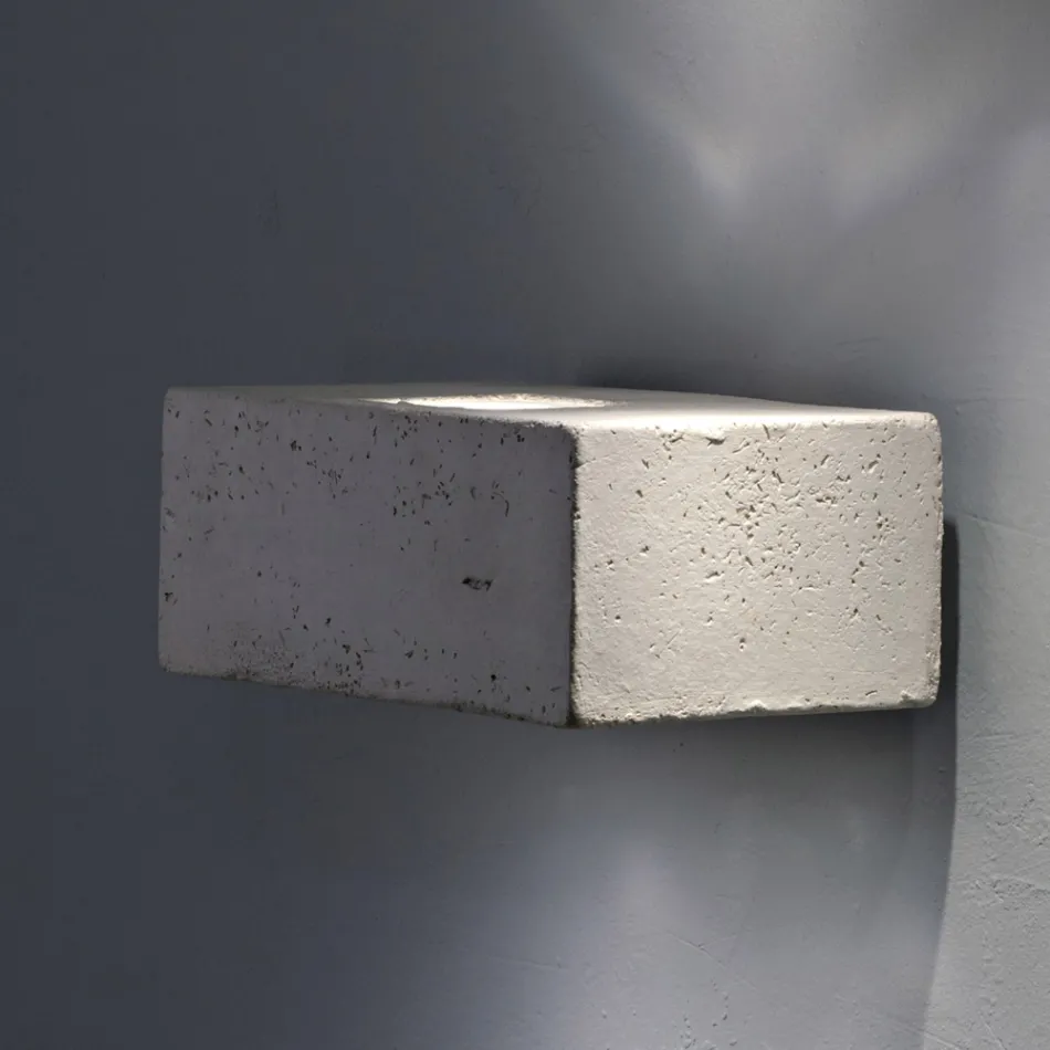 Toscot Smith LED terracotta garden wall light, made in Tuscany Viadurini