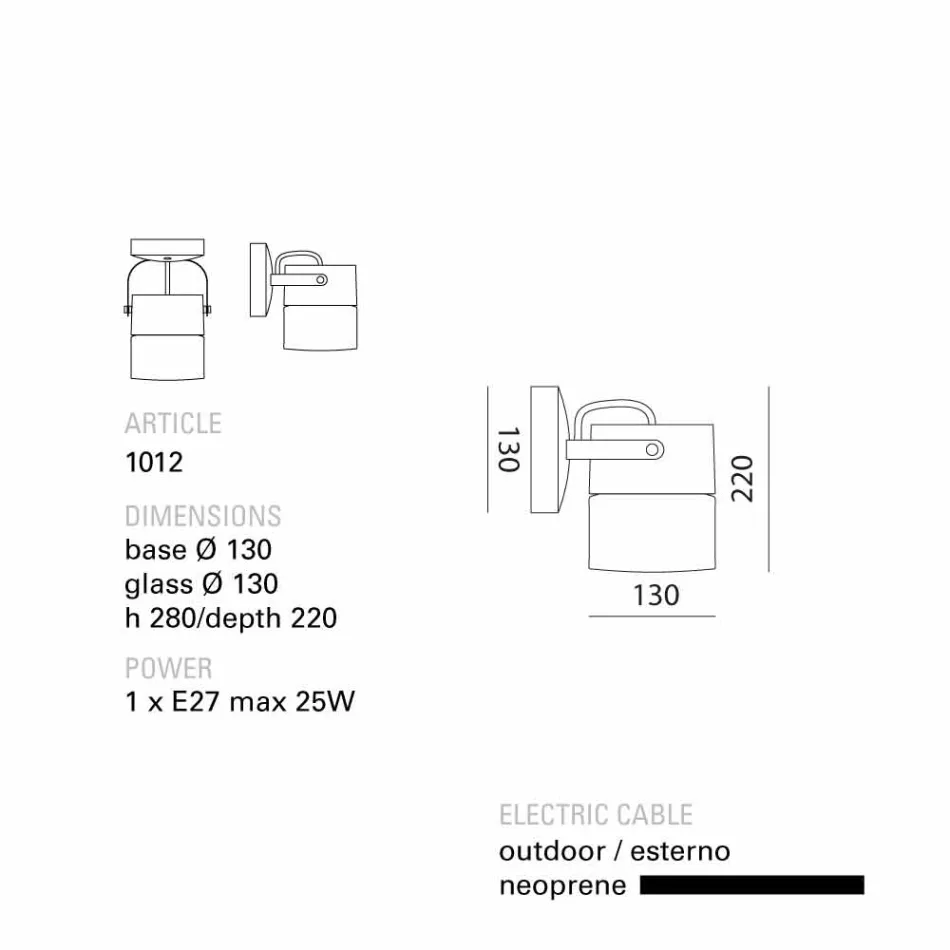 Toscot Swing ceiling / wall lamp made in Tuscany Viadurini