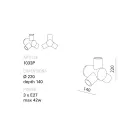 Toscot Traffic wall lamp in metal and ceramic made in Tuscany Viadurini